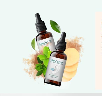 ZenCortex bottle with natural plant ingredients